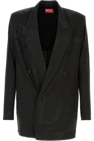 Diesel Kurtki, Mężczyzna, Czarny, L, Czarny Stretch Acetate J-Pekka Blazer