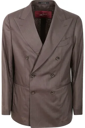 MONTECORE Kurtki, Mężczyzna, brązowy, M, Elegancka Dwurzędowa Kurtka