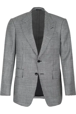 Tom Ford Kurtki, Mężczyzna, Szary, XL, Marynarka Prince Of Wales Shelton