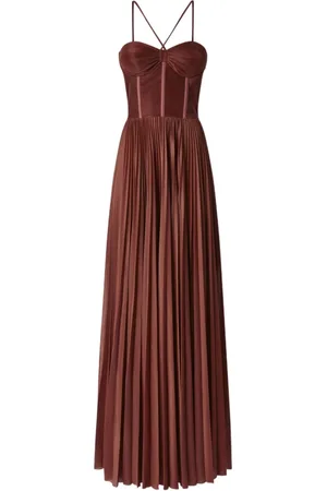Pinko Sukienki, Kobieta, brązowy, S, Brązowa Elegancka Sukienka dla Kobiet