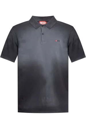 Diesel Koszulki, Mężczyzna, Czarny, L, Czarno Szary Polo T-shirty Pola