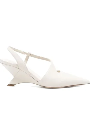 vic matiè Buty, Kobieta, Beżowy, 40 EU, Beżowe Sandały Slingback z Wycięciami