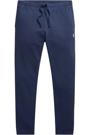 Ralph Lauren Spodnie, Mężczyzna, Niebieski, 2XL, Niebieskie Spodnie z Regulowanym Pasem