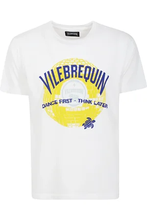 Vilebrequin Koszulki, Mężczyzna, Biały, L, Bawełniany T-shirt z nadrukiem