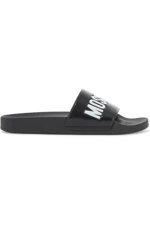Moschino Buty, Mężczyzna, Czarny, 41 EU, Gumowe klompy z logo