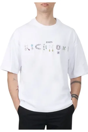 John Richmond Koszulki, Mężczyzna, Biały, XS, Bawełna, Hinaki T-Shirt