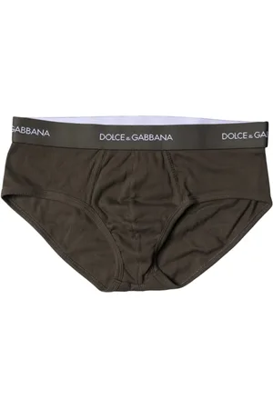 Dolce & Gabbana Bielizna, Mężczyzna, Szary, L, Wygodne bawełniane figi z elastycznym pasem