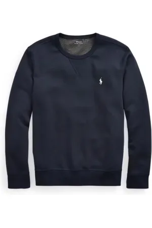 Ralph Lauren Bluzy, Mężczyzna, Niebieski, L, Bawełna, Niebieski Koszulka z Długim Rękawem z Klasycznym Logo