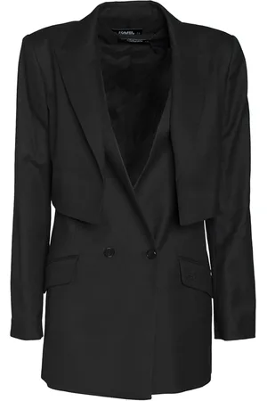 Karl Lagerfeld Kurtki, Kobieta, Czarny, M, Poliester, Transformer Twist Blazer