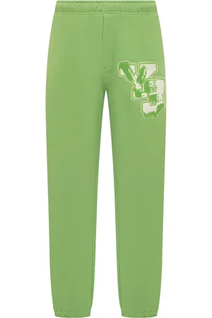 Y-3 Spodnie, Mężczyzna, Zielony, S, Bawełna, GFX FT Pants