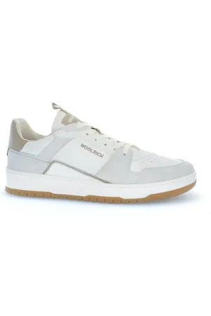 Woolrich Buty, Mężczyzna, Biały, 43 EU, Skóra, Klasyczne Sneakersy Koszykarskie