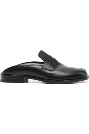Maison Margiela Buty, Mężczyzna, Czarny, 41 EU, Skóra, Tabi Loafer Mule Buty