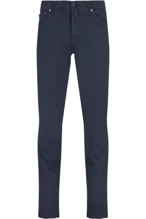 Kiton Jeansy, Mężczyzna, Niebieski, W34, Bawełna, Dżinsy Slim-Fit