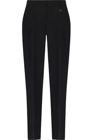 Jacquemus Spodnie, Kobieta, Czarny, S, Wełna, Spodnie Ficelle z zakładkami z przodu