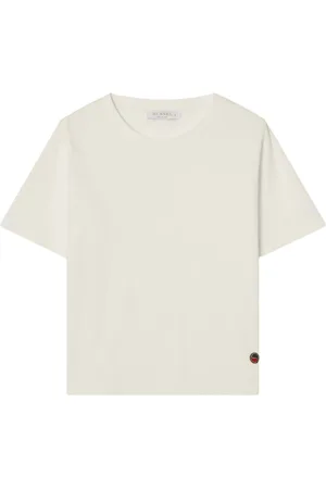 BUSNEL Koszulki, Kobieta, Beżowy, S, Klasyczny T-shirt Tessa z miękkiego mieszanki bawełny