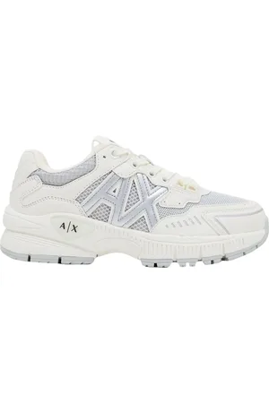 Armani Exchange Buty, Kobieta, Biały, 38 EU, Białe sportowe buty sportowe z bocznym logo