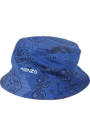 Kenzo Akcesoria, Mężczyzna, Niebieski, M, Dwustronny Kapelusz Bucket Hat