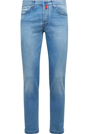 Kiton Jeansy, Mężczyzna, Niebieski, W33, Bawełna, Ultra-Slim Bawełniane Jeansyy
