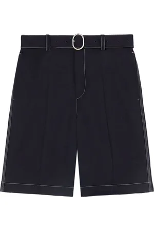 Jil Sander Szorty, Mężczyzna, Niebieski, M, Poliester, Szorty Casualowe z Paskiem