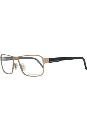 Porsche Design Akcesoria, Mężczyzna, brązowy, ONE SIZE, Złote Okulary Optyczne Mężczyźni Styl Prostokątny