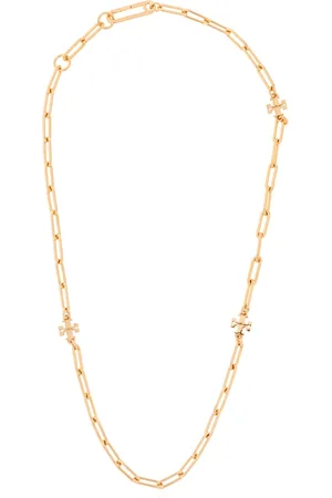 Tory Burch Akcesoria, Kobieta, Żółty, ONE SIZE, Naszyjnik Good Luck Chain