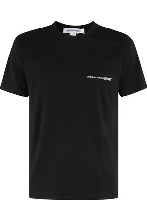 Comme des Garçons Koszulki, Mężczyzna, Czarny, S, Czarna Koszulka z Logo