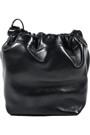 Jil Sander Torebki, Kobieta, Czarny, ONE SIZE, Skóra, Czarna torebka na ramię typu Bucket Bag