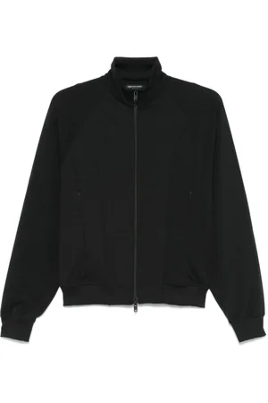 Y-3 Bluzy, Kobieta, Czarny, L, Teksturowana kurtka zapinana na zamek