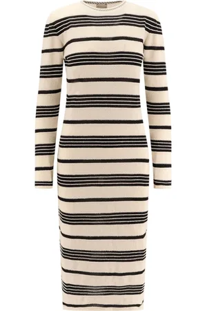 Moncler Sukienki, Kobieta, Wielobarwność, L, Długa Sukienka W Paski Z Dzianiny
