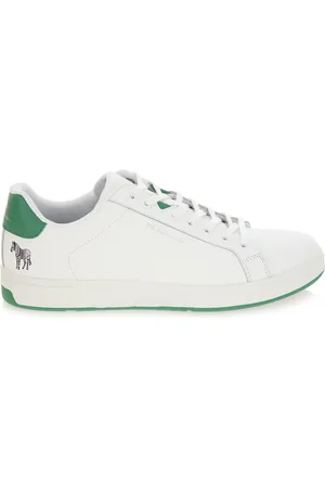 Paul Smith Buty, Mężczyzna, Biały, 42 EU, Skóra, Sneakers Albany Skóra Biało Zielone