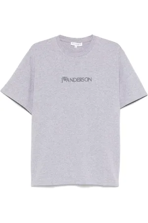 J.W.Anderson Koszulki, Mężczyzna, Szary, S, T-shirt z okrągłym dekoltem