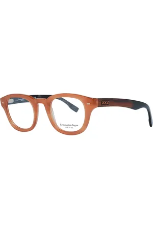Ermenegildo Zegna Akcesoria, Mężczyzna, brązowy, ONE SIZE, Brązowe Okulary Optyczne dla Mężczyzn