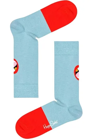 Happy Socks Bielizna, Kobieta, Wielobarwność, S, Kolorowe Skarpetki Crew Light Blue Red