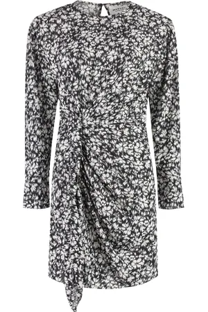 Isabel Marant Sukienki, Kobieta, Wielobarwność, XS, Sukienka z wiskozy we wzory z ozdobnymi detalami
