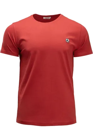 Jott Koszulki, Mężczyzna, Czerwony, XL, Bawełna, T-shirt Pietro Czerwony Regular Fit