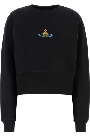 Vivienne Westwood Bluzy, Kobieta, Czarny, S, Czarny Bawełniany Sweter