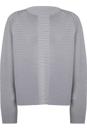 Issey Miyake Swetry, Kobieta, Szary, M, Kardigan Koło z Dzianiny