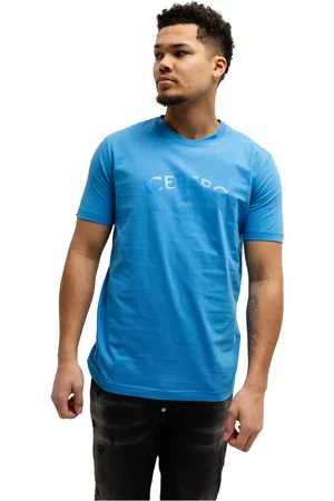 Iceberg Koszulki, Mężczyzna, Niebieski, XL, Bawełna, Koszulka Jersey