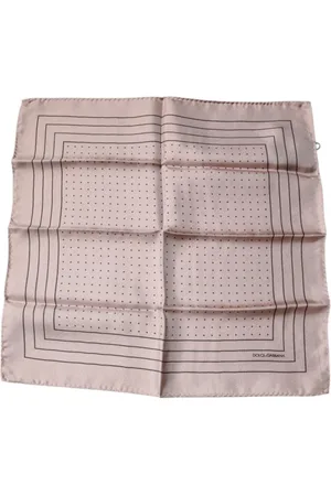 Dolce & Gabbana Akcesoria, Mężczyzna, Różowy, ONE SIZE, Luksusowy chusteczka w kropki szalik