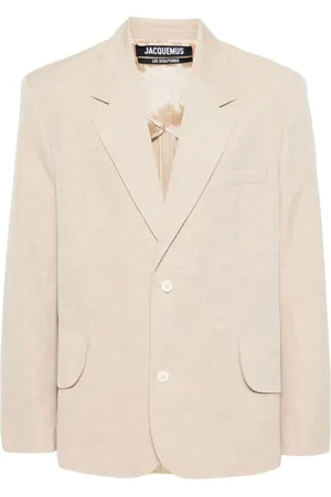 Jacquemus Kurtki, Mężczyzna, Beżowy, L, Wełna, Blazer