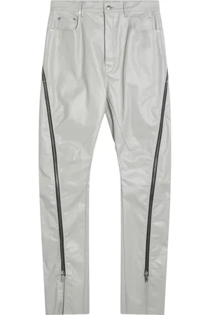 Rick Owens Spodnie, Mężczyzna, Biały, W30, Regular Fit Jeansy