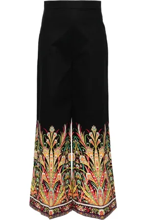 Etro Spodnie, Kobieta, Wielobarwność, S, Wide Trousers