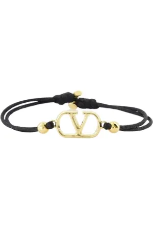 VALENTINO GARAVANI Akcesoria, Mężczyzna, Czarny, ONE SIZE, Bawełna, Bransoletka VLogo Cord