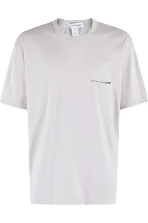 Comme des Garçons Koszulki, Mężczyzna, Szary, XS, Szara koszulka z nadrukiem logo
