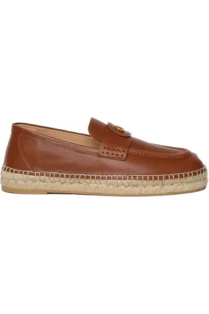 VALENTINO GARAVANI Buty, Mężczyzna, brązowy, 45 EU, Skóra, Baleriny z Detalem VLogo