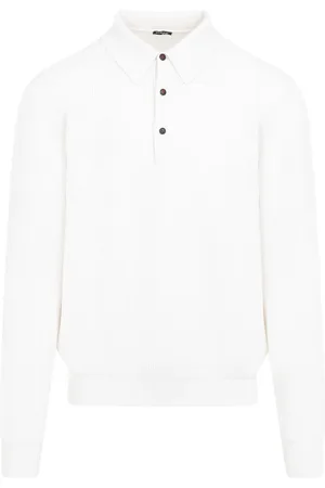 Kiton Koszulki, Mężczyzna, Biały, L, Kaszmir, Dzianinowa koszulka polo