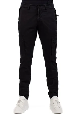 Stone Island Spodnie, Mężczyzna, Niebieski, W33, Spodnie Slim-fit