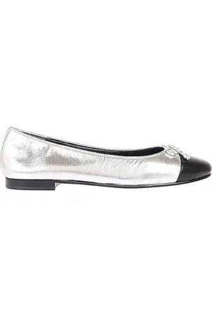 Tory Burch Buty, Kobieta, Szary, 37 EU, Skóra, Eleganckie Baleriny