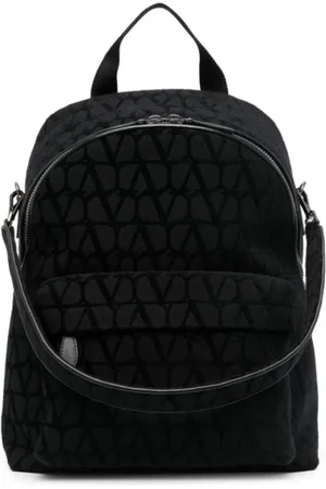 VALENTINO GARAVANI Torebki, Mężczyzna, Czarny, ONE SIZE, Len, Stylowy Plecak w Czarnym