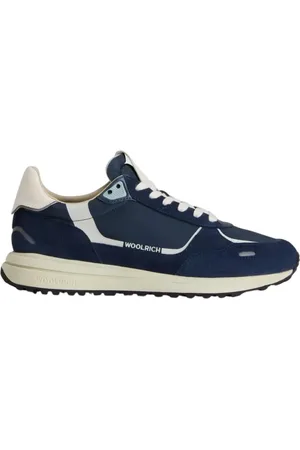 Woolrich Buty, Mężczyzna, Niebieski, 40 EU, Zamsz, Retro Sneakers z detalami ze skóry i zamszu